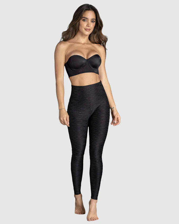 Strong Tummy Control Leggings with Ribbed Texture – Latina Styles