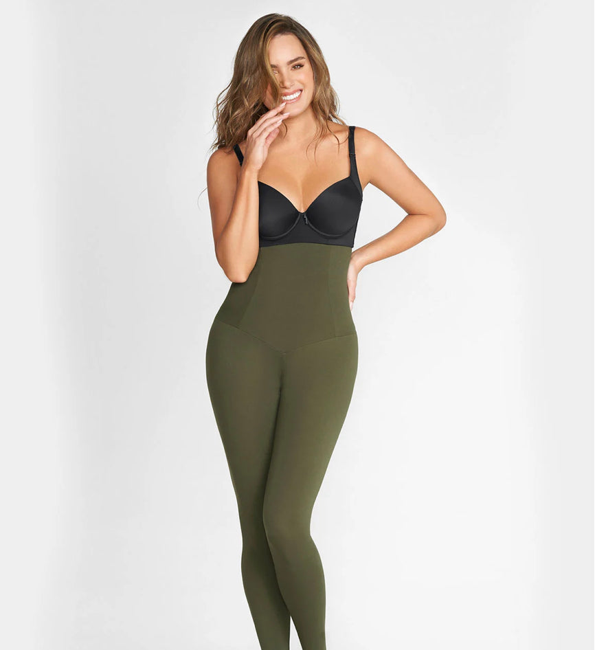 LEONISA High Waist Firm Control Compression Legging - [latinastylesau]