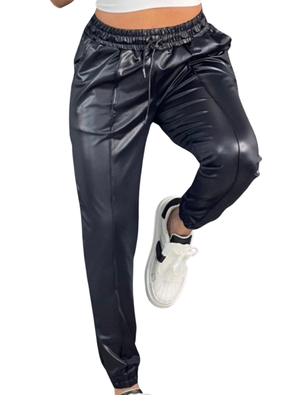 Leather Look Jogger