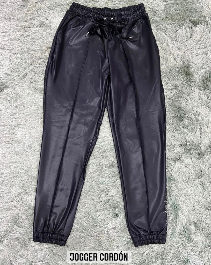 Leather Look Jogger