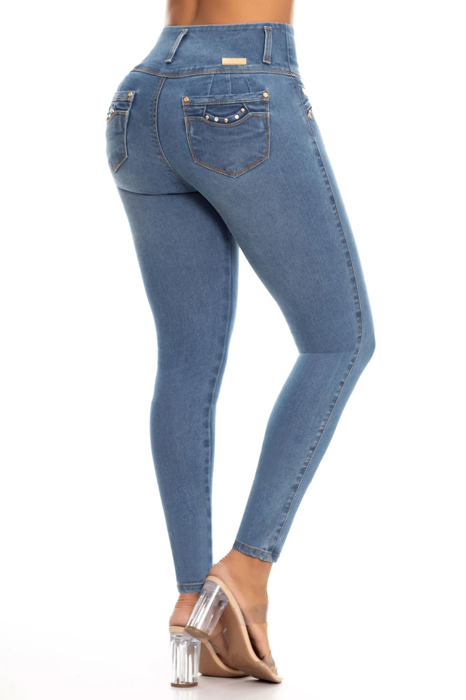 High-Waisted Basic Skinny Push Up Jean